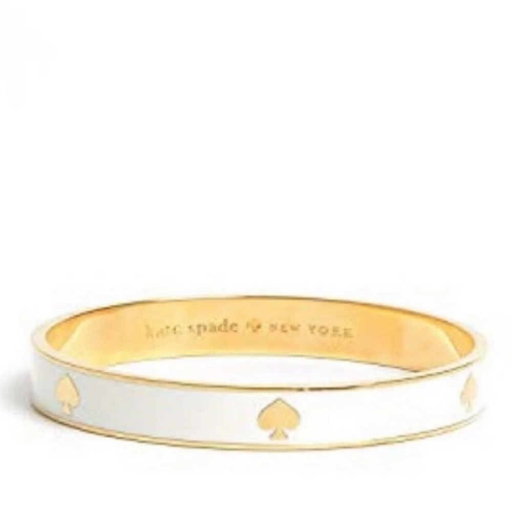 ♠️Kate Spade White Enamel Gold Bangle♠️